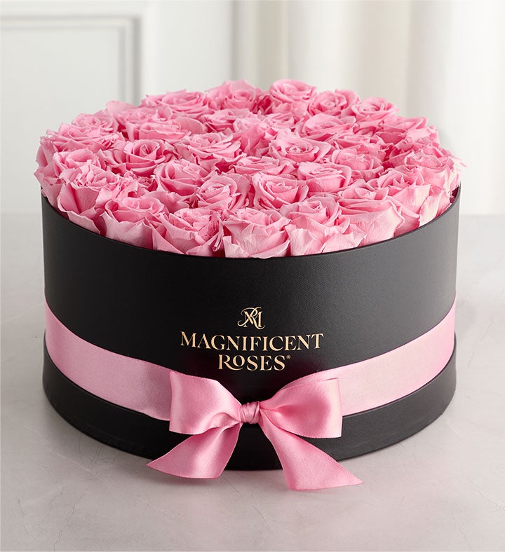 1-800-Flowers Flower Delivery Magnificent Roses Preserved Pink Roses Three Dozen