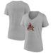 Women's Fanatics Branded Heather Gray Arizona Coyotes Primary Logo Team V-Neck T-Shirt