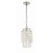 Crystorama Brielle 1 - Light Chandelier Empire Pendant w/ Seashell Accents, Metal in Gray | 14.5 H x 7 W x 7 D in | Wayfair BRI-3000-SA