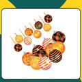 Eternal Night 12 Piece Fall Halloween Ornaments Set Fabric in Green/Orange/Red | 1.97 H x 1.97 W x 0.2 D in | Wayfair EternalNightf4370cb