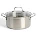 Martha Stewart 5 Quarts qt. Non-Stick Stainless Steel Round Dutch Oven Non Stick/Stainless Steel in Gray | 7.5 H x 12 W in | Wayfair 138456.02R