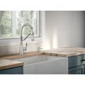 Moen Nolia Single Handle Pre-Rinse Spring Pulldown Kitchen Faucet in Gray | 17.31 H x 4.06 W x 8.5 D in | Wayfair 87886SRS