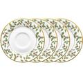 Noritake Holly & Berry Gold Set Of 4 Saucers, 6" Porcelain China/Ceramic in Green/Red/White | 6 W in | Wayfair 4173-403D