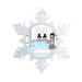 The Holiday Aisle® Personalized NTT Cartoon Snowflake Bath Time Mom 2 Girls Christmas Holiday Shaped Ornament Plastic in Blue | Wayfair
