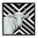 Stupell Industries White Cattle Chevron Stripes Giclee Art By Britt Hallowell Wood in Black/Brown | 17 H x 17 W x 1.5 D in | Wayfair