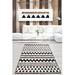 Black/White 31 x 0.39 in Area Rug - East Urban Home Lozada Chevron Machine Made Flatweave Velvet/ Area Rug in White/Black | 31 W x 0.39 D in | Wayfair