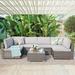 Ivy Bronx Azlyn 4 Piece Seating Group w/ Cushions Synthetic Wicker/All - Weather Wicker/Wicker/Rattan | 25 H x 109.84 W x 54.92 D in | Outdoor Furniture | Wayfair