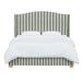 Birch Lane™ Allis Upholstered Low Profile Standard Bed Metal in Green/White/Black | 56 H x 47 W x 90 D in | Wayfair