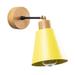 East Urban Home Seren 1 - Light Dimmable Brown/Black Armed Sconce Metal in Yellow | 9.84 H x 5.51 W x 5.51 D in | Wayfair