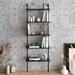 East Urban Home Richawara 68.5" H x 23.62" W Metal Floating Bookcase Metal in Black | 68.5 H x 23.62 W x 8.66 D in | Wayfair