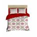 East Urban Home Ranshaw/Beige Reversible Duvet Cover Set Microfiber/Satin in Red/White | 61" x 87" Duvet Cover + 2 Additional Pieces | Wayfair