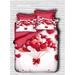 East Urban Home Chervil/Pink Reversible Duvet Cover Set Microfiber/Satin in Red/White | 61" x 87" Duvet Cover + 2 Additional Pieces | Wayfair