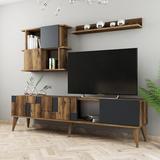 East Urban Home Ravenwood Entertainment Center for TVs up to 42" Wood in Gray/Brown | Wayfair CA64287F330C439A8436A1DC3068BD5E