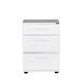 East Urban Home Derreon 3 - Drawer Nightstand Wood in White | 22.44 H x 15.75 W x 15.35 D in | Wayfair 6AC0F5268FFE4188A0E7D62A5A1ACE4D