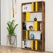 East Urban Home Derrius 70.87" H x 35.43" W Standard Bookcase Wood in Yellow | 70.87 H x 35.43 W x 7.87 D in | Wayfair