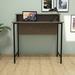 East Urban Home Lunceford Desk Wood/Metal in Brown | 35.75 H x 35.43 W x 19.69 D in | Wayfair 761C9FDBBC5E4C94A534EE33E71E27A5