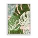 Stupell Industries Layered Monstera Plant Leaves Giclee Art By Ziwei Li Wood in Brown/Green/Pink | 20 H x 16 W x 1.5 D in | Wayfair