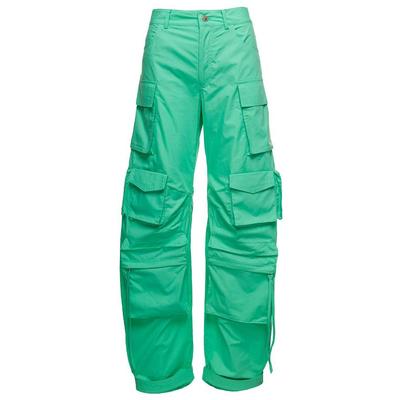 'fern' Aqua Multi-pockets Cargo Pants In Denim Woman - Green - The Attico Pants