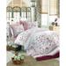 East Urban Home Nickole Pink/White/Maroon 100% Cotton Modern & Contemporary 3 Piece Duvet Cover Set Cotton in Pink/Red/White | Wayfair