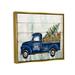 The Holiday Aisle® Merry Christmas Blue Holiday by Kim Allen - Graphic Art on Wood in Brown | 17 H x 21 W x 1.7 D in | Wayfair