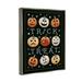 Stupell Industries Trick Or Treat Jack-O-Lanterns Framed Giclee Art By Elizabeth Tyndall Canvas in Black/Gray/Orange | Wayfair ar-581_ffl_16x20