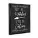 The Holiday Aisle® Not All Witches Live in Salem Broom by Louise Allen Designs - Graphic Art on Canvas in Black/White | Wayfair