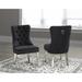 Orren Ellis Jonothon Fabric Side Chair Upholstered in Black/Brown | 40 H x 23 W x 21 D in | Wayfair 93D058ED70AB4661A2BF0482FB10A420