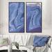 Ivy Bronx Luxury Purple Marble Fluid Art VII - 2 Piece Graphic Art Set on Canvas Metal in Blue/Indigo | 40 H x 40 W x 1 D in | Wayfair