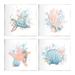 Stupell Industries Various Sea Life Nautical Coral Reef 4 Piece Wall Plaque Art Set By Lanie Loreth in Blue/Pink | 12 H x 12 W x 0.5 D in | Wayfair