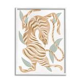 Stupell Industries Contemporary Tiger Wildlife Shapes Giclee Art By Lil' Rue Wood in Brown/Gray | 14 H x 11 W x 1.5 D in | Wayfair as-896_wfr_11x14