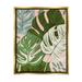 Stupell Industries Layered Monstera Plant Leaves Framed Floater Canvas Wall Art By Ziwei Li Canvas in Green | 31 H x 25 W x 1.7 D in | Wayfair