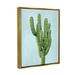 Stupell Industries Desert Cactus Blue Sky Framed Floater Canvas Wall Art By Mia Jensen Canvas in Blue/Green | 31 H x 25 W x 1.7 D in | Wayfair