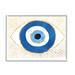 Stupell Industries Evil Eye Glam Rays Pattern Framed Giclee Art By Ziwei Li Wood in Blue/Brown | 11 H x 14 W x 1.5 D in | Wayfair as-141_wfr_11x14