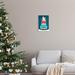 The Holiday Aisle® Merry Christmas Stacked Gifts Car - Unframed Graphic Art on MDF in Blue/Red | 15 H x 10 W x 0.5 D in | Wayfair