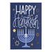 The Holiday Aisle® Happy Hanukkah Menorah Pattern by Taylor Shannon Designs - Unframed Graphic Art on MDF in Blue | 15 H x 10 W x 0.5 D in | Wayfair
