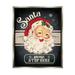 The Holiday Aisle® Santa Please Stop Here Vintage Smiling by Jo Moulton - Floater Frame Graphic Art on Canvas in Black/Red | Wayfair