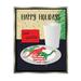 The Holiday Aisle® Happy Holidays Dinosaur Santa Cookies - Floater Frame Graphic Art on Canvas in Green/Red/White | 21 H x 17 W x 1.7 D in | Wayfair