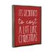 The Holiday Aisle® Cost a Lot Like Christmas Funny Phrase by Lil' Rue - Floater Frame Graphic Art on Canvas in Red | 21 H x 17 W x 1.7 D in | Wayfair