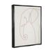 Ivy Bronx Elephant Doodle Outline Shape - Floater Frame Graphic Art on Canvas in Pink | 21 H x 17 W x 1.7 D in | Wayfair