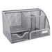 Latitude Run® Sleek Matte Black 6 Compartment Desk Organizer Metal in Gray | 5 H x 8.7 W x 5.5 D in | Wayfair 7B386F862CA044EBAAC336D791DEF514