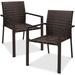 Ebern Designs Knerr Patio Chair Wicker/Rattan in Black/Brown | 33 H x 24 W x 22.5 D in | Wayfair 33063FF6DFB544E19A742D28FC4AF26F