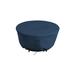 Arlmont & Co. Heavy-Duty Outdoor Round Fire Pit Cover, Patio Durable & UV Resistant Waterproof Fire Table Cover in White/Blue | Wayfair