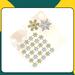 The Holiday Aisle® 24 Piece Snowflake Christmas Ornaments Set Plastic in Gray/Yellow | 3.9 H x 3.9 W x 0.2 D in | Wayfair