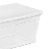 Sterilite Clear Plastic Stacking Storage Container Box w/Lid Plastic in White | 6.12 H x 16.62 W x 34.87 D in | Wayfair 12 x 16668004