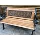 Designed Cast iron garden rustic bench Oak Wood