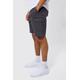 Mens Grey Relaxed Elastic Waist Cargo Short, Grey