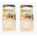 2 Pack Nite Ize SLG-06-02 SpotLit Clip-On LED Light with Carabiner Weather Resistant Pet Collar Light White