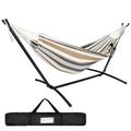 YouLoveIt Hammock with Space Saving Steel Stand Portable Heavy Duty Hammock Stand Portable Steel Stand for Outdoor Patio or Indoor