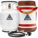 Ignik Refillable Gas Growler Deluxe 5-Pound Propane Tank with Carry Case and Adapter Hose Natural