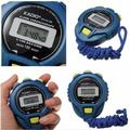 YANXIAO LCD Chronograph Digital Timer Stopwatch Sport Counter Odometer Watch Alarm Blue 2023 As Shown - Surprised Gift